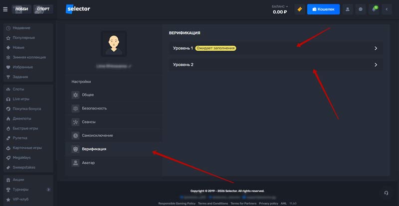 Прохождение идентификации на платформе