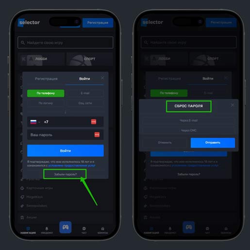 Сброс пароля